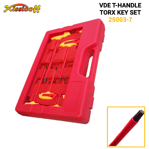 7PCS VDE T-HANDLE TORX KEY WRENCH SET 25003-7 - Image 2
