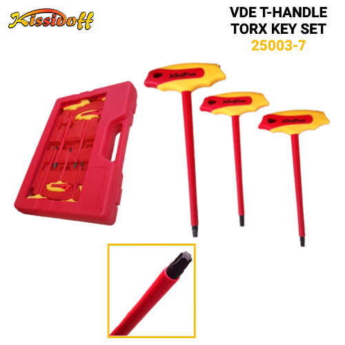 7PCS VDE T-HANDLE TORX KEY WRENCH SET 25003-7 - Image 3