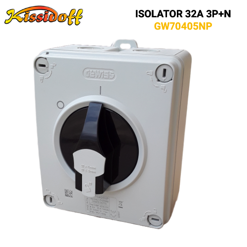 Gewiss Surface Mounted Rotary Isolator Switch 32A 3P+N GW70405NP - Image 2